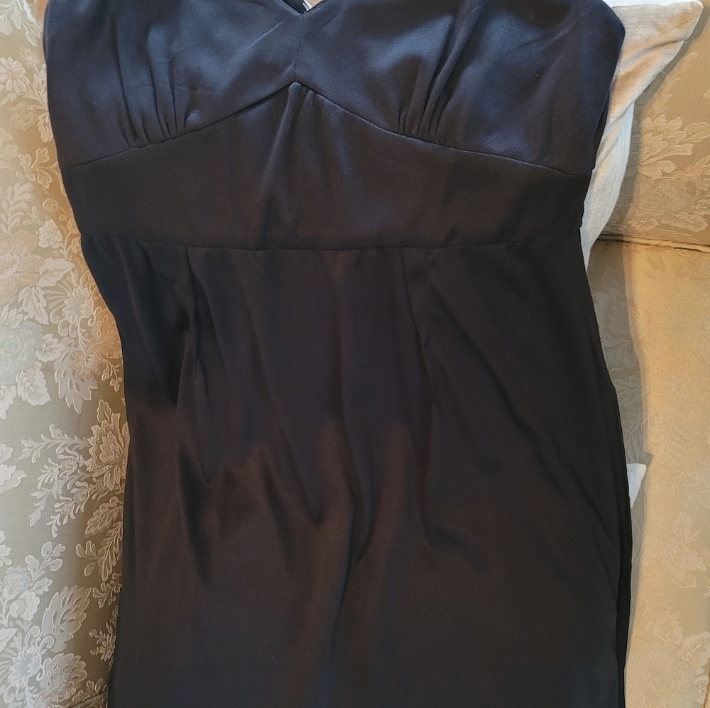 BLACK/WHITE PRINT SLEEVELESS DRESS by R&M RICHARDS, SZ 6P - Picture 4 of 12